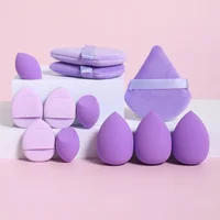12Pcs Makeup Sponge Velvet Triangle Powder Puff Face Finger Puffs Mini Beauty Egg Liquid Foundation Tools Make Up Accessories 1