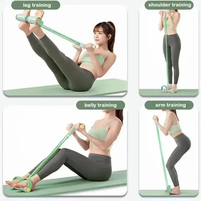 Portable Yoga Pilates Bar Stick with Resistance Band Home Gym Muscle Toning Bar Fitness Stretching Sports Body Workout Exercise 6
