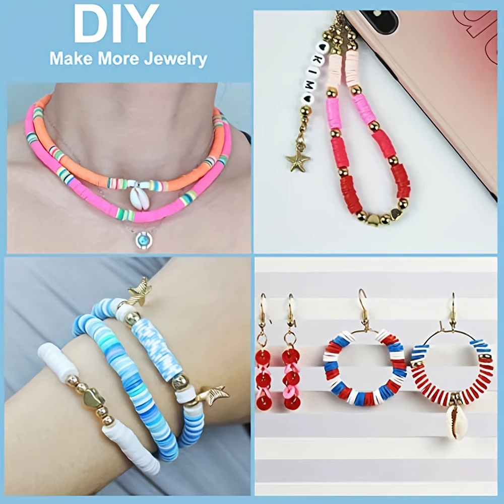 Beads for Jewelry Making DIY jewelry making polymer clay bead kits-handmade bracelets necklaces earrings