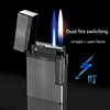 Metal Windproof Torch Gas Lighter Double Flame Butane Lighter Smoking Accessory  Gadgets for Men Gift Cigarette Lighter 4
