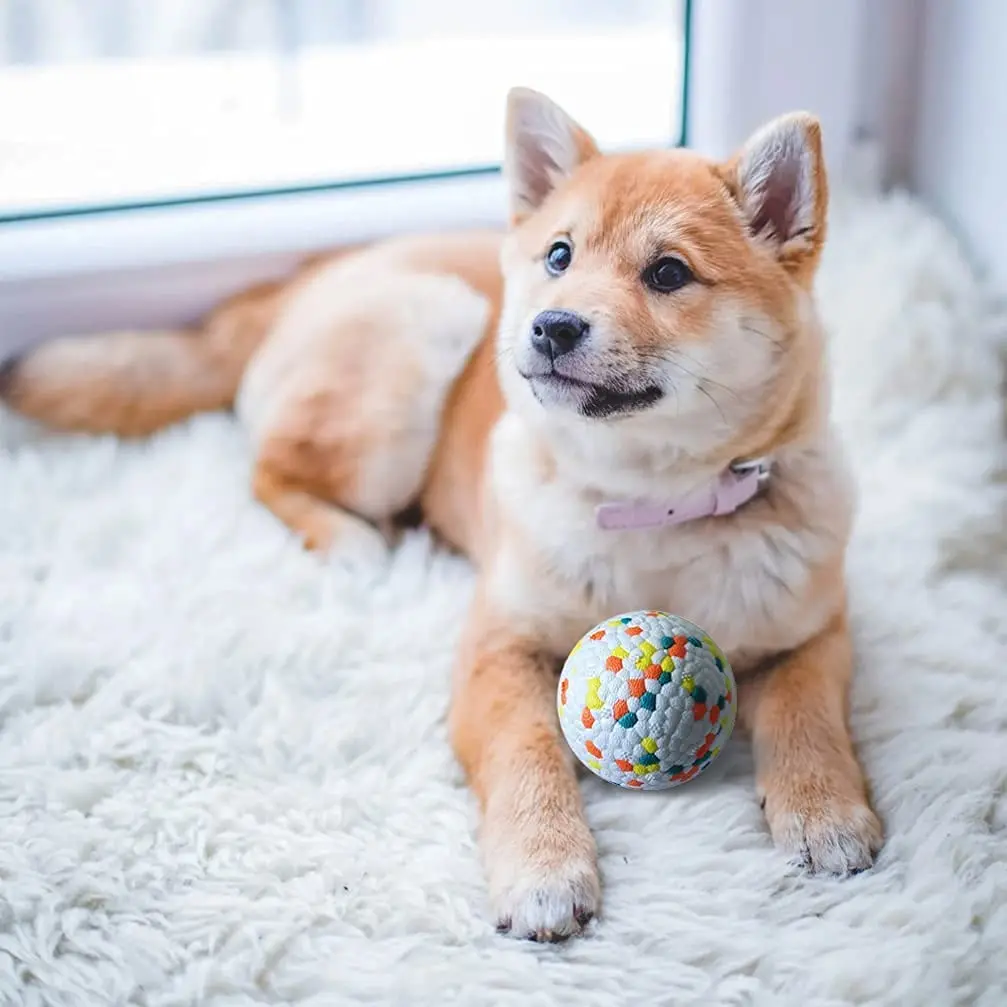 Dog Bite Ball Durable Resistant High Elasticity Interactive Dog Toys Balls Chew Toy for Large Dogs, Medium & Small Dogs
