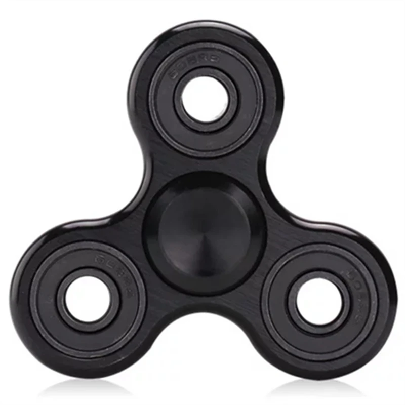 70mm Triangle Finger Aluminum Alloy Metal Spinner No Box R188 Bearing Turn for 3-4 Minutes Child Toys Decompression Toy Spinner — view 2
