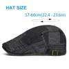 Four Seasons Soft Denim Beret Hat Washed Distressed Peaked Cap Adjustable Cotton Newsboy Cap Vintage Ivy Hats Flat 2