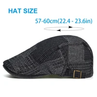 Four Seasons Soft Denim Beret Hat Washed Distressed Peaked Cap Adjustable Cotton Newsboy Cap Vintage Ivy Hats Flat 2