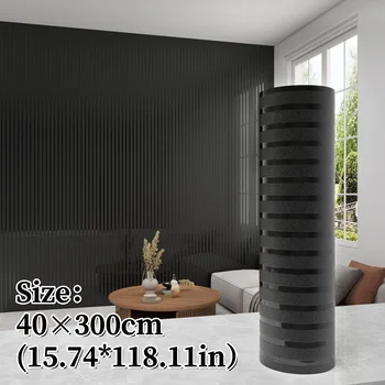 แผ่นผนังพีวีซีแบบลอกและติดสำหรับการปรับปรุงห้องนอน/ห้องนั่งเล่น กันน้ำ โฟมเมทัลลิก วอลเปเปอร์แบบมีกาวในตัว ตกแต่งบ้าน 13