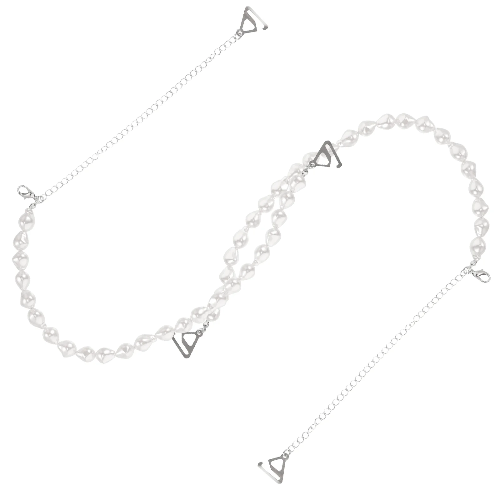 

1 Pair Straps Replacement Straps Women Straps Pearl Lingerie Straps Metal Straps