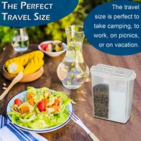 Shaker d'assaisonnement de Camping 2 en 1, pot à épices polyvalent avec couvercle, boîte de rangement à 2 compartiments pour barbecue en plein air, sel et poivre, 1/2 pièces 4