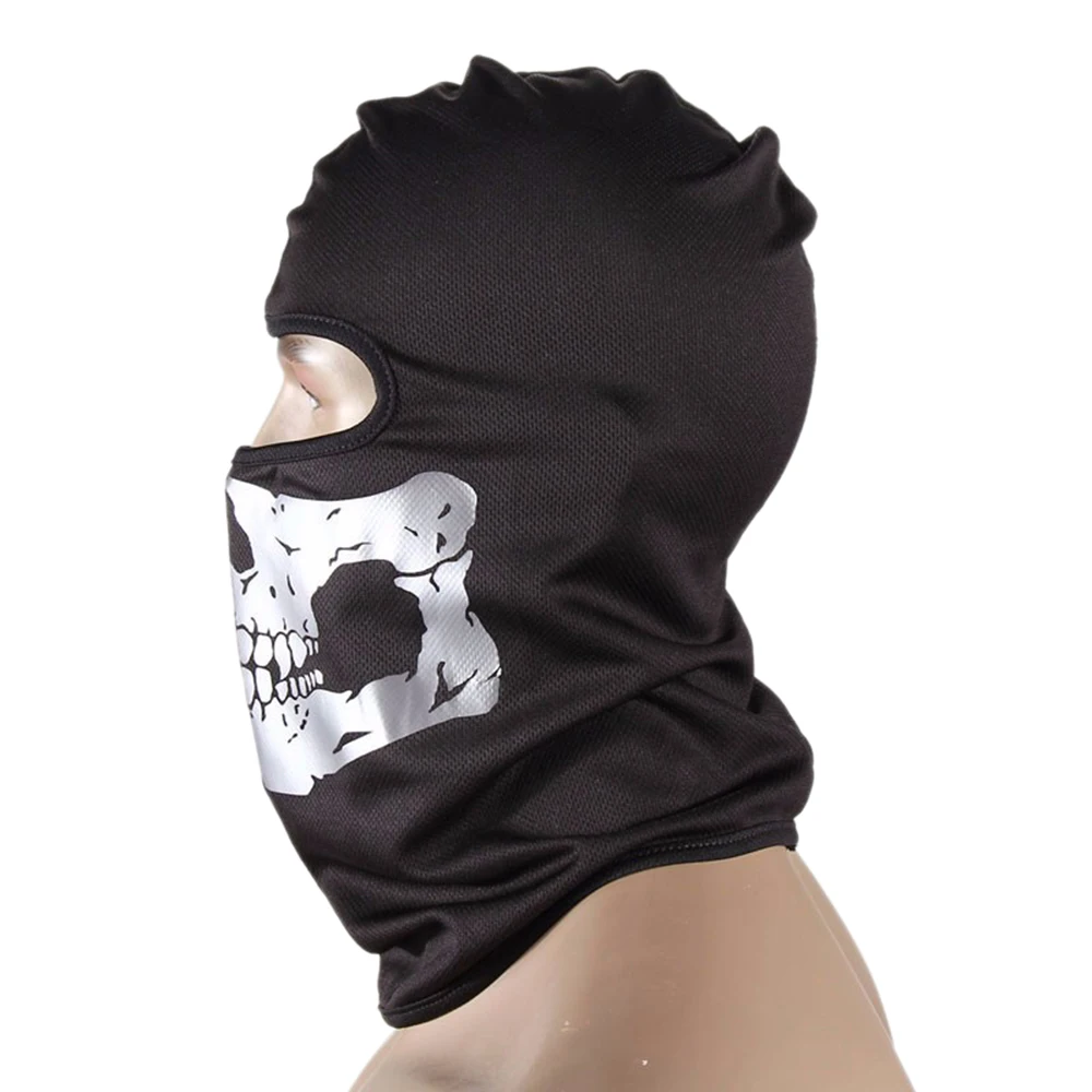 

Motorcycle Balaclava Skull Print Moto Full Face Mask Windproof Skiing Head Neck Warmer Cycling Biker Hood Men Helmet Liner