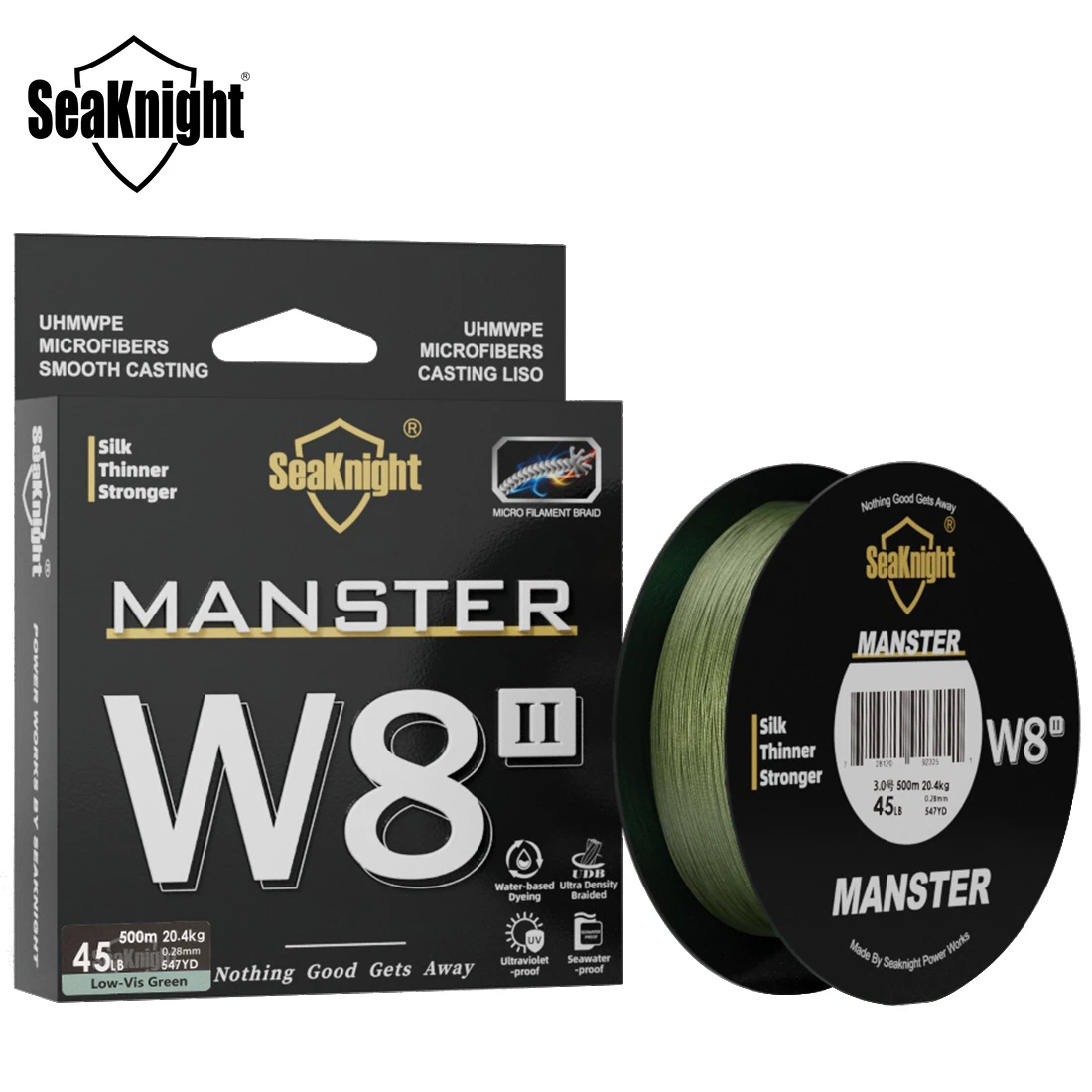 SeaKnight Brand NEW MONSTER/MANSTER W8 II 150M 300M 500M 8 Strands Casting  Braided Wire Fishing Line 15-100LB PE Line Sea Tackle