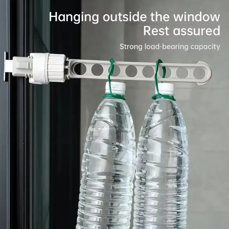 Drying Rack Bathroom Door and Window Rack Eight-hole Clothes Rack Balcony Window Multifunctional Portable Clothes Rail 5