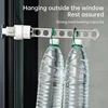 Drying Rack Bathroom Door and Window Rack Eight-hole Clothes Rack Balcony Window Multifunctional Portable Clothes Rail 5