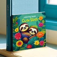 Adult Picture Book - 24 Pages Cute Sloth Coloring Book - Helps Reduce Stress and Ease Emotions Graffiti Painting Drawing Art 2