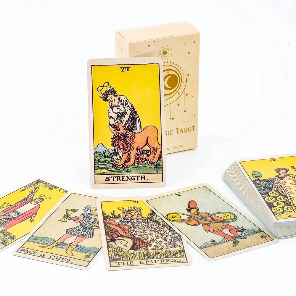 Tarot Cards Deck 78Pcs Classic For Easy Beginners Fate Fortune Telling Party Board Game Holiday Party Game Tools