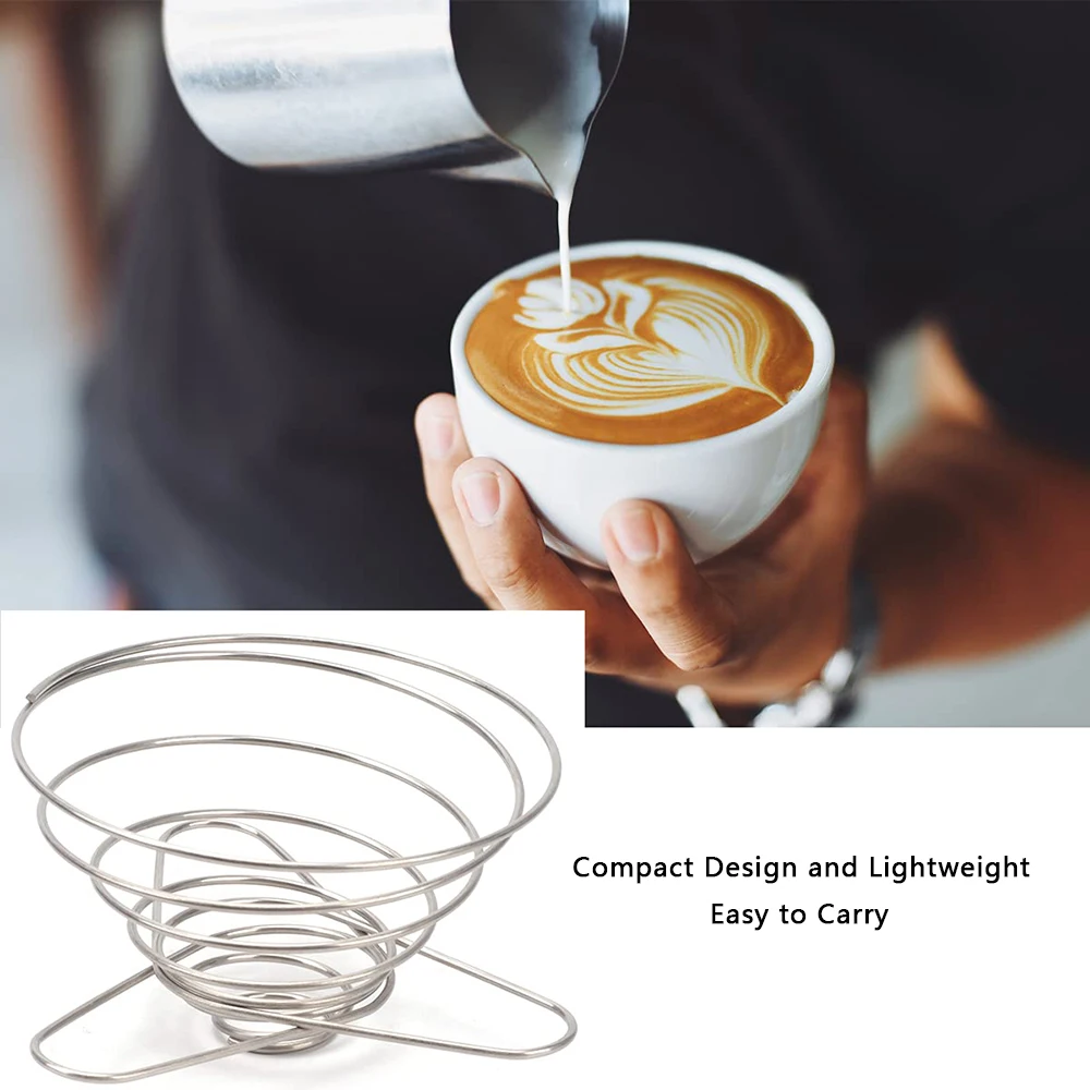

CAFEMASY Foldable Coffee Filter Cup Spring Travel Portable Mini Stainless Steel Espresso Maker Dripper Coffee And Tea Tools