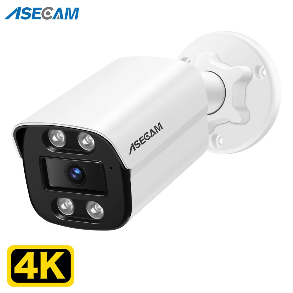 aliexpress.com - New 4K 8MP IP Camera Audio Outdoor POE H.265 Onvif Metal Bullet Home Color Night Vision Surveillance Camera