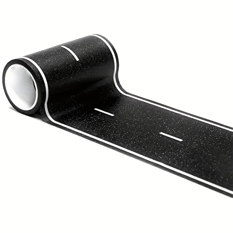 קריקטורה סגנון מצוירת מדבקת דרכים, סרט פוליאוריטן שחור, מתאים לקישוט מירוץ מסיבה