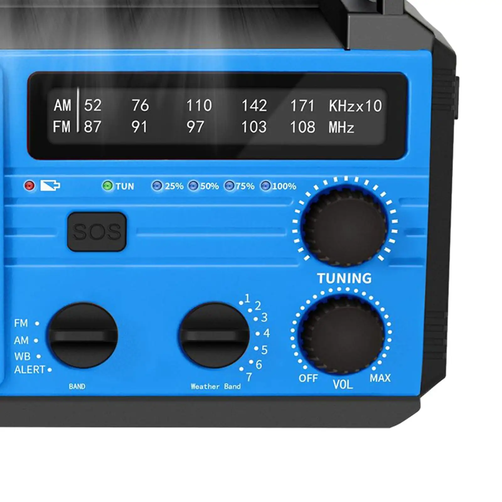 

Solar Weather Radio Solar Powered USB Charger SOS Alarm Emergency Weather Radio for Travel Camping Home Survival