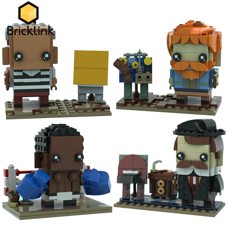 Bricklink Ideas Figures Artista Pittore Picasso Van Gogh Rembrandt Muhammad Ali Brickheadz Set Building Blocks Giocattoli Per Bambini Regalo Di Natale