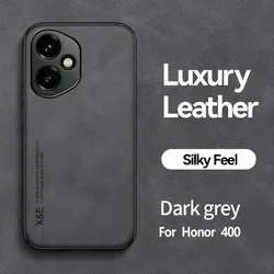 Shockproof Magnetic Car Holder Phone Case with Protective Cover for HONOR 400 Lite (Dark grey)