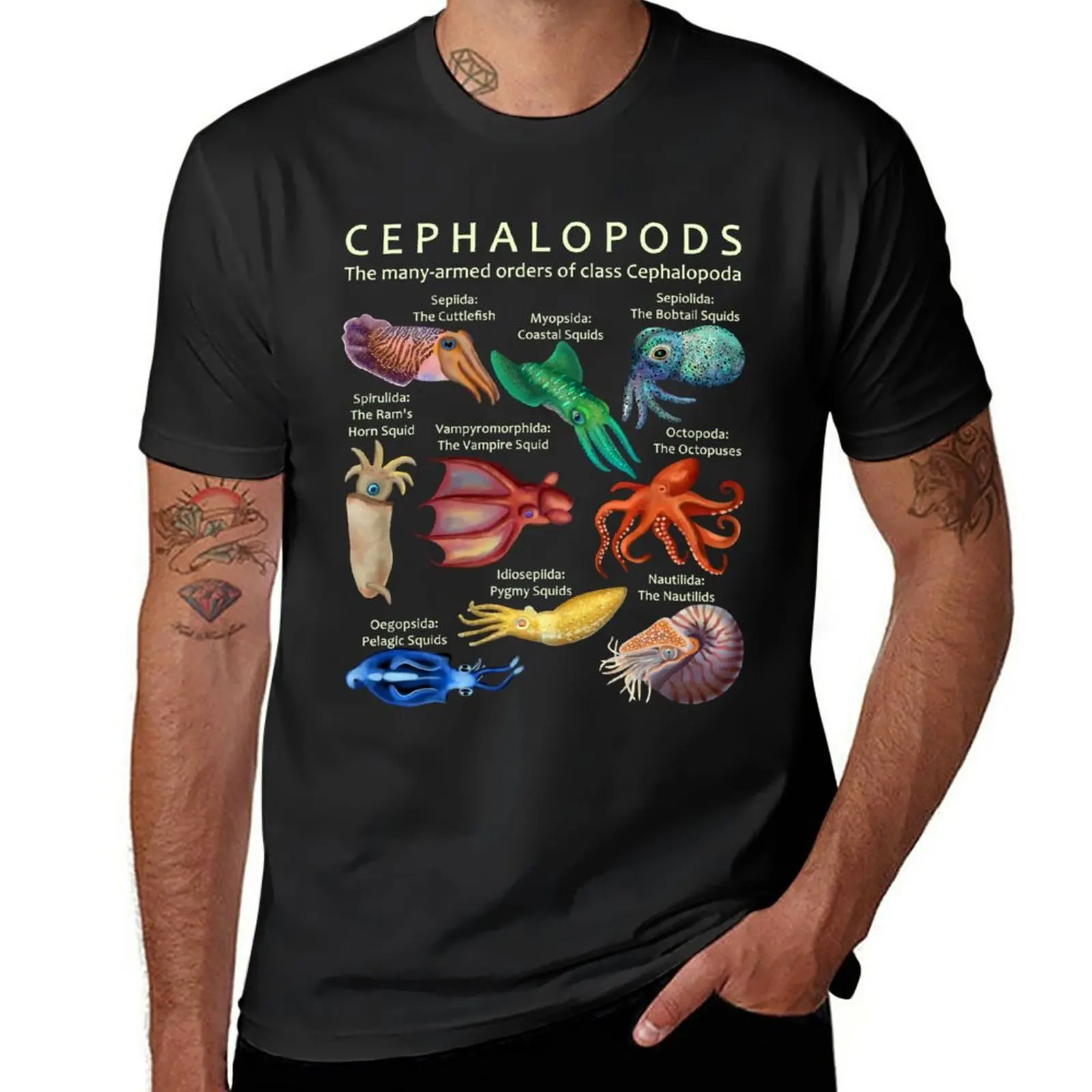 

New The Cephalopod: Octopus, Squid, Nautilus, and Cuttlefish T-Shirt shirts graphic tees custom t shirt mens clothes