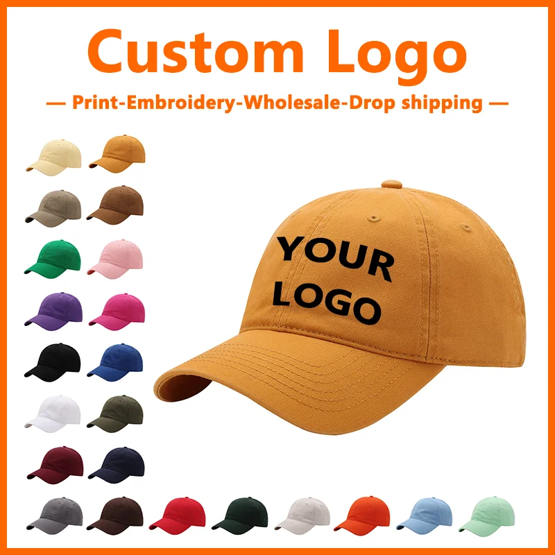Baseball Cap Embroidery Cotton for Men and Women Baseball Hats Design DIY Print Summer Sun Hats