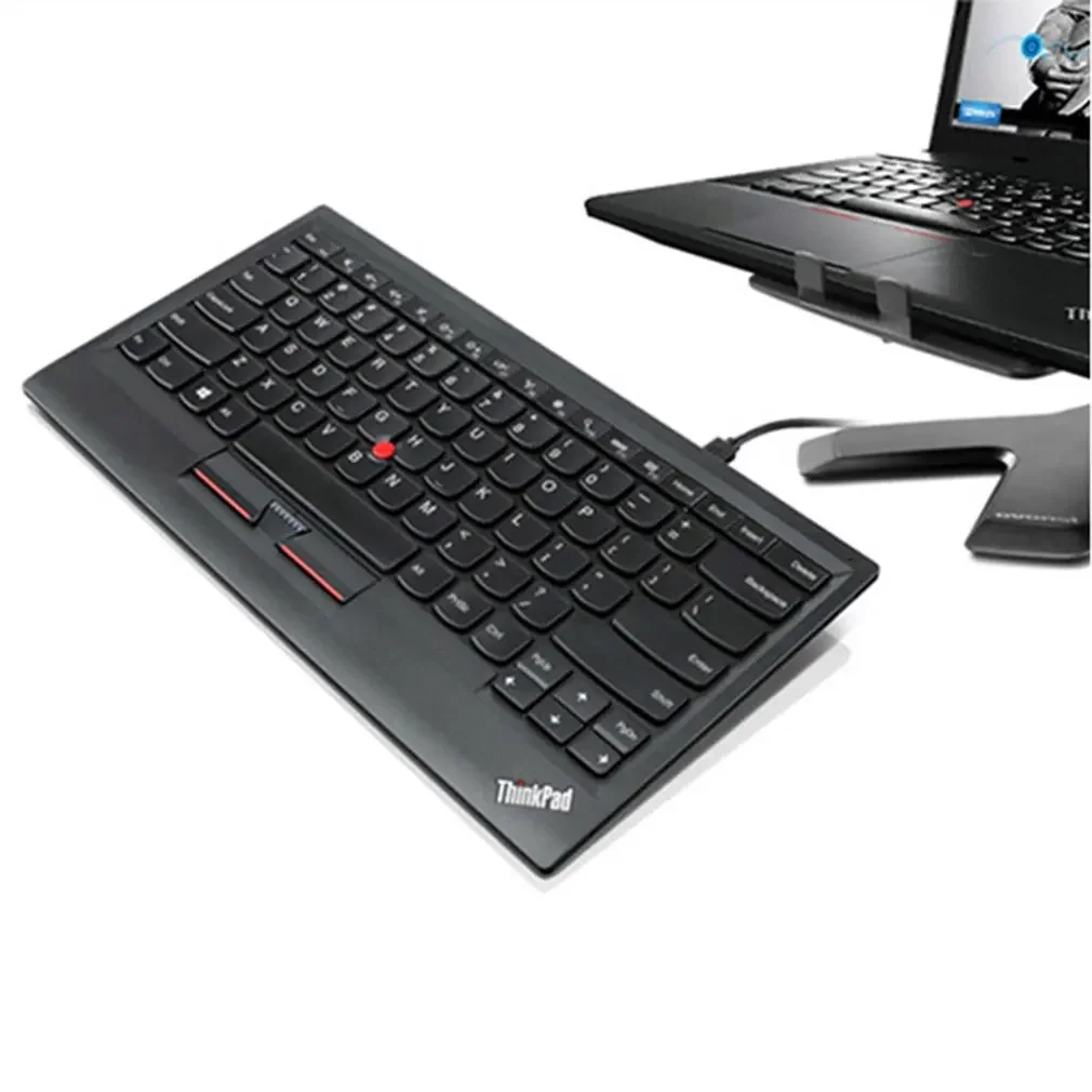 Lenovo-thinkpad Small Wired Keyboard Usb Red Dot Eua Rússia Portugal Hebraico Suécia Turquia Holanda 0b47190 Ku1255 - Imagem 2