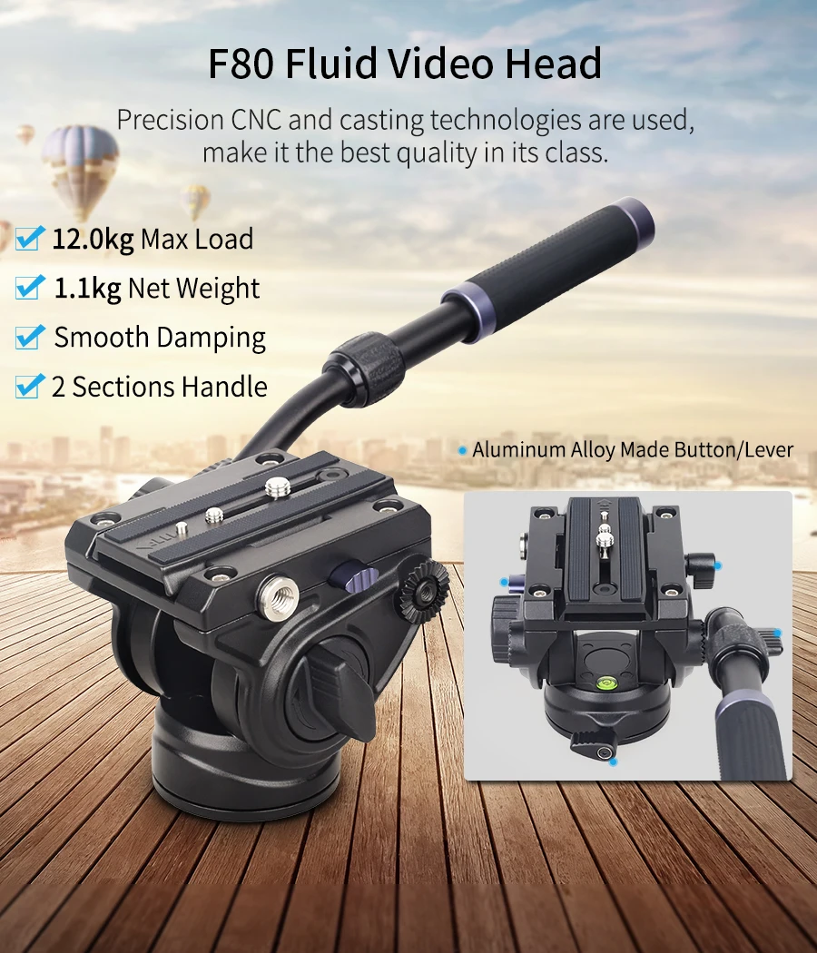 NT404C Professional Heavy Carbon Fiber Camera Tripod Super Stable Top Bird Watch