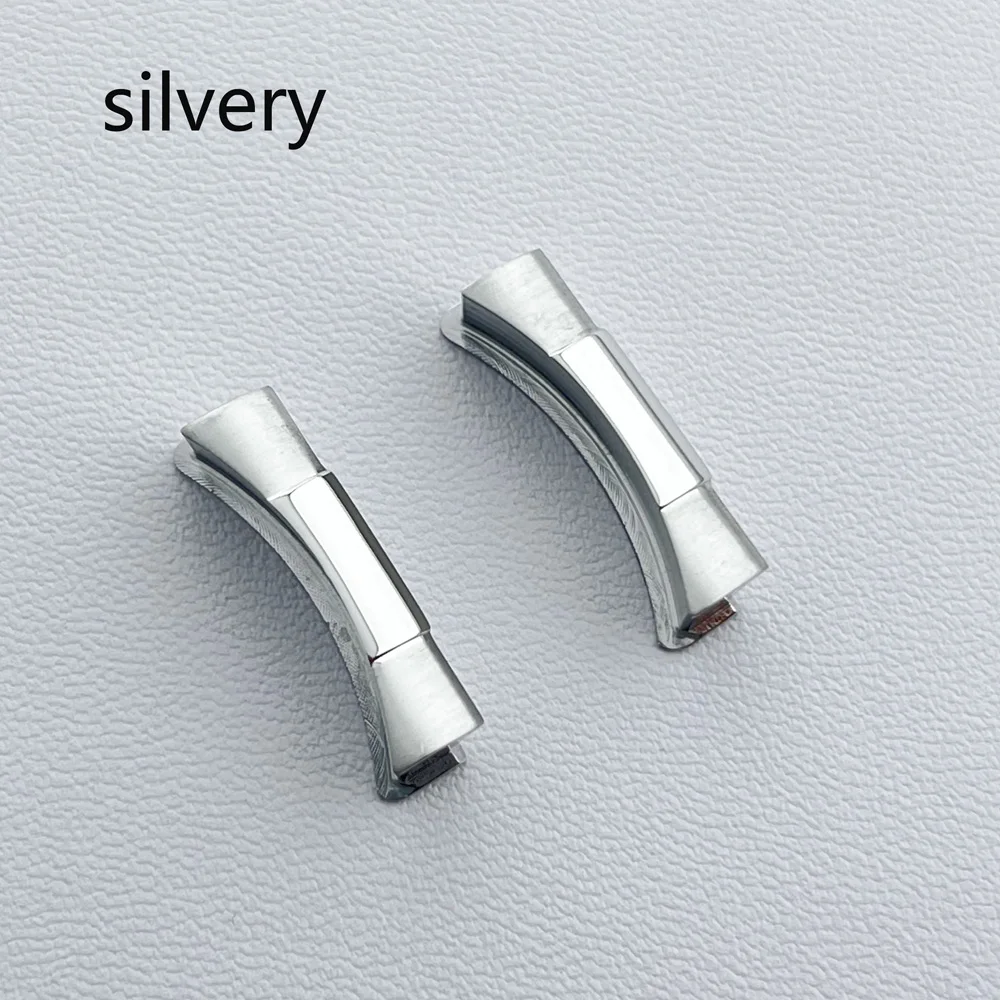 

2pcs 20mm 21mm Curved End Link Endlink For Watchband For Sub Watch Band Rubber Leather Strap Seamless Connection Daytona