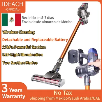Wireless Handheld Vacuum Cleaner 25kPa Powerful Suction Dual Motor LED Lighting Detachable Battery Cordless Home Dust Cleaner