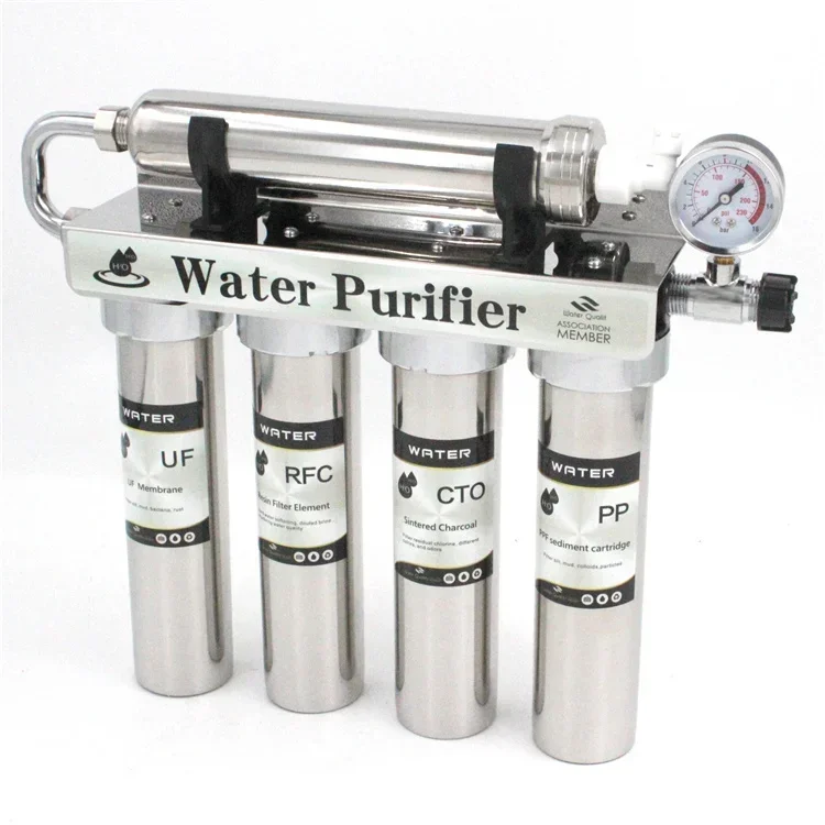 Stainless Steel Under Sink Uf Ultrafiltration Membrane Carteridge Master Water Filter Purifier System For Home House
