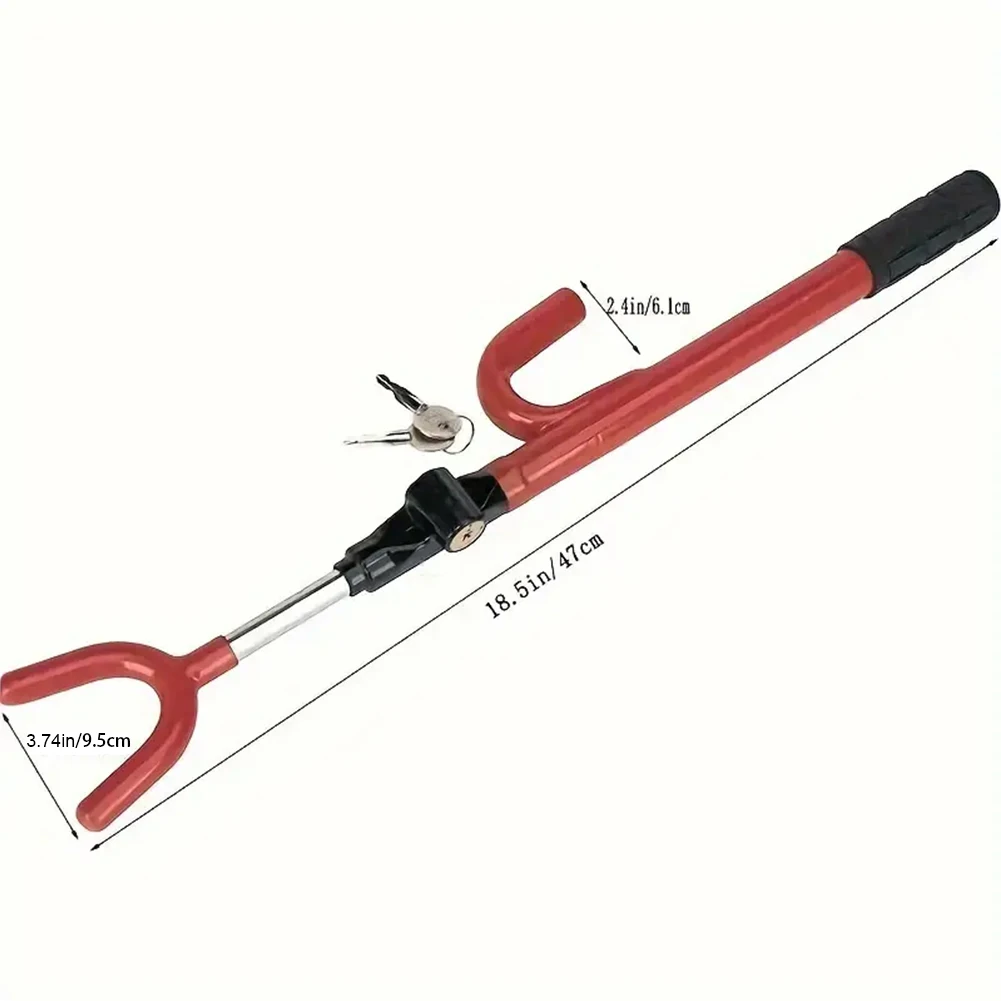 Telescopic Steering Wheel Lock U-Shaped Adjustable Length Heavy-Duty Security Car Lock Car Anti Theft Safety steering wheel lock