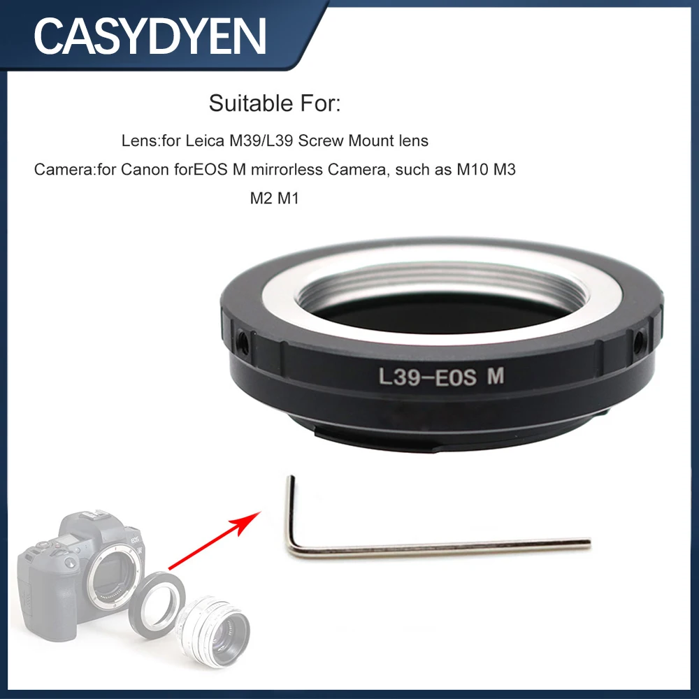 Canon Eos M M39 Screw Mount M39-EOS M Lens Adapter Ring For L39