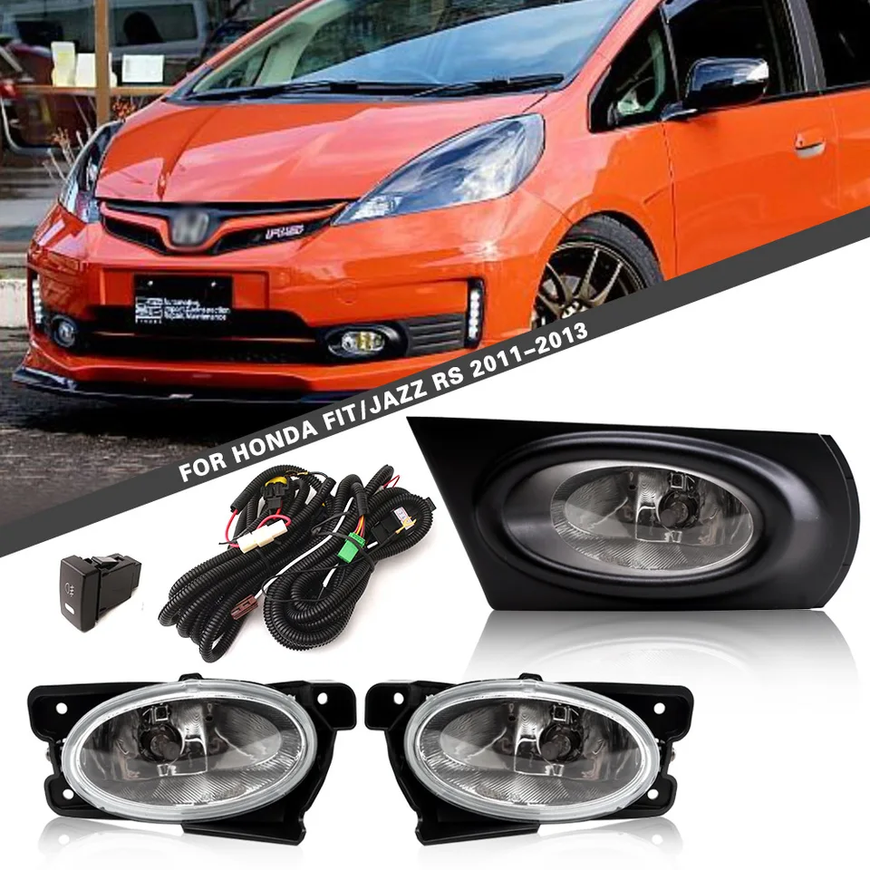Mejora La Visibilidad Nocturna: Par De Luces Antiniebla Frontales Transparentes Para Honda Fit/Jazz Sport 2011-2013