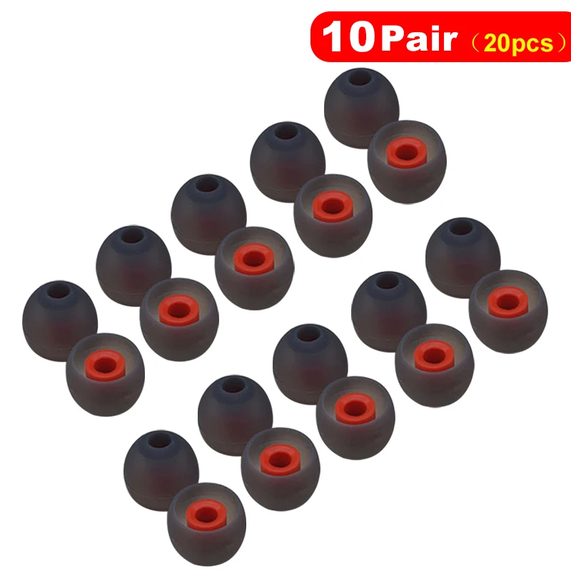 Premium Silicone Ear Tips for In-Ear Headphones - 10 Pairs (S, M, L)