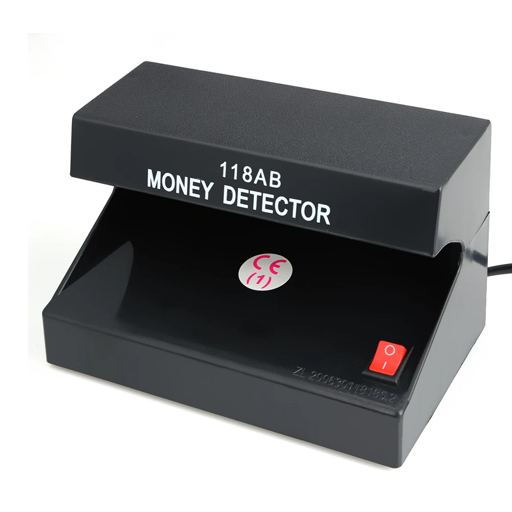 UV light practical counterfeit bill currency fake money detector checker EU plug black color 183x82x90 mm forged money tester money detector pen