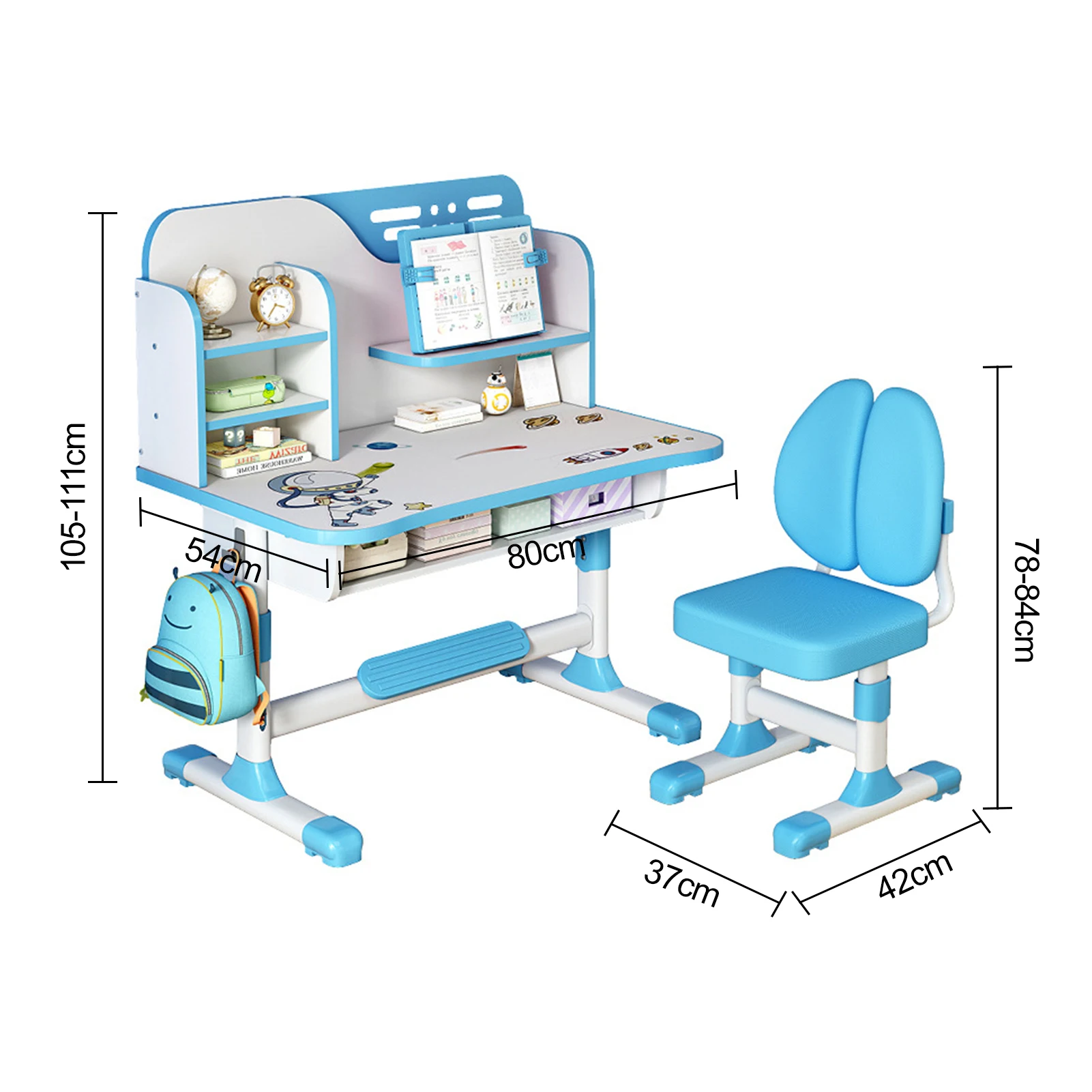 Children's study desk, adjustable desk, primary and secondary school students' writing chair, household writing desk