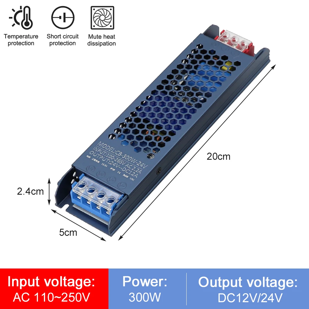 300W