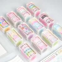 5Rolls/Set Korean Fine Flash Washi Tape Set Dream Selling Galaxy Cute Girl Sticker Handbook DIY Material Loop Stickers 1