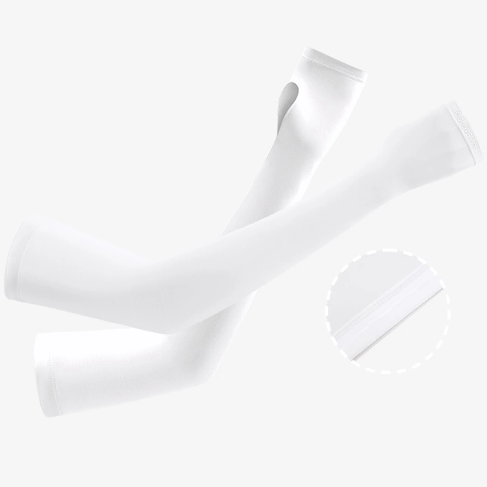 Summer Cooling Arm Sleeves Cover Moisture-Wicking Solid Color Sunshade Sleeves for Cycling Riding Golfing
