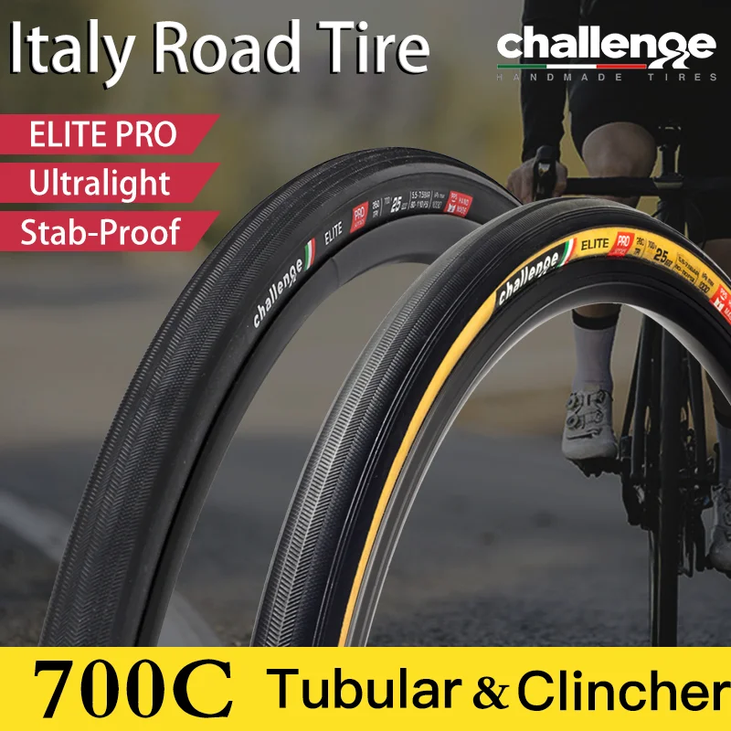 CHALLENGE ELITE 700C Road Bicycle Tubular Clincher Tire Ultralight