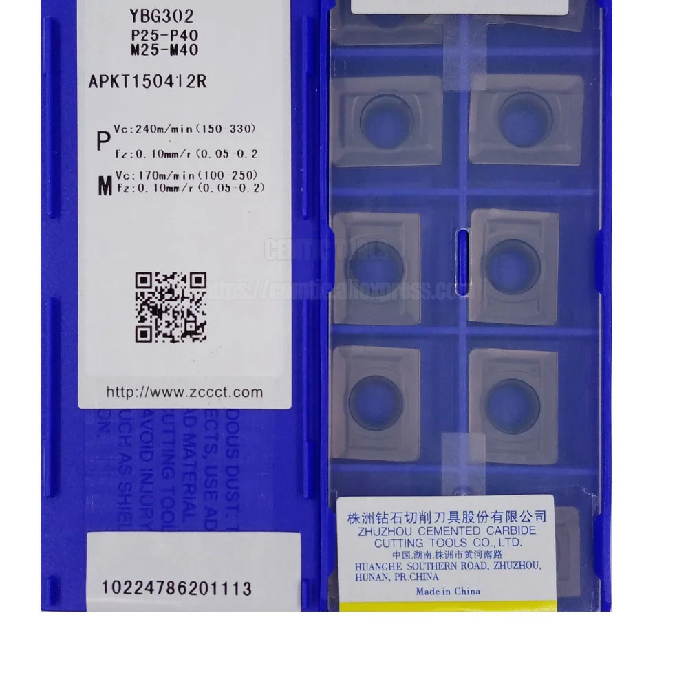 

Original ZCC APKT150412R YBG302 APKT150412 R Carbide Inserts Lathe Cutter Turning Tools CNC Steel And Stainless