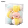 12Pcs Cat Toy Balls Soft Poms Ball Exquisite Material Pompon Ball Toy Cats Interactive Cat Toys Pet Supplies 5