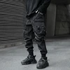 Hip Hop Tactical Cargo Pants Men Ribbons Joggers Trousers 2023 Spring Functional Elastic Waist Fahsion Streetwear Pant 3