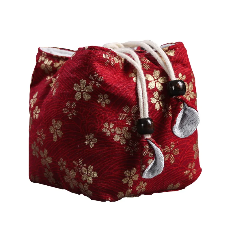 Chinese Style Cotton Linen Storage Bag Travel Tea Set Tea Cup Teapot Portable Bag Sorting Ceremony Accessories ZD45