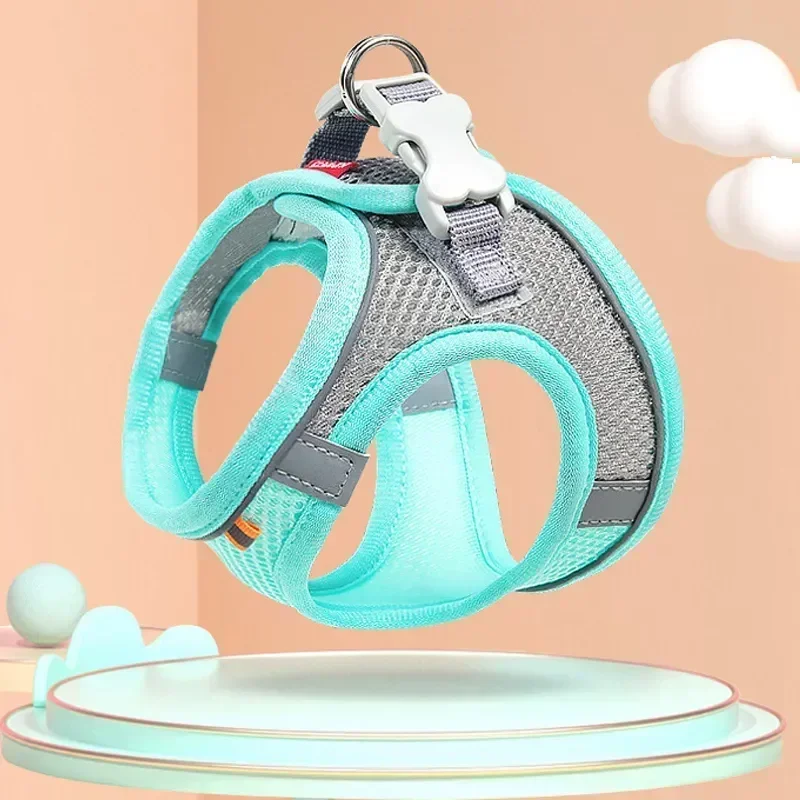 Pet Harness Harnesses Dogs Rope Puppy Dog Collar Clothes Vest Chest Reflective Breathable Adjustable Outdoor Walking Pet Supplies