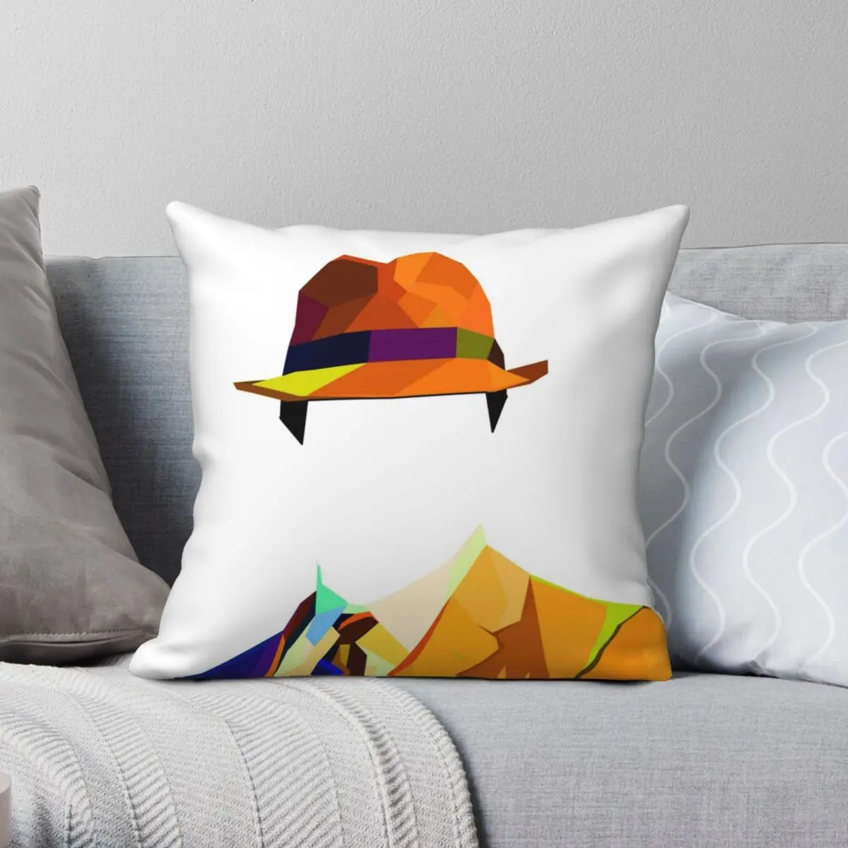 

Mr Draper Square Pillowcase Polyester Linen Velvet Pattern Zip Decorative Car Cushion Case 18"