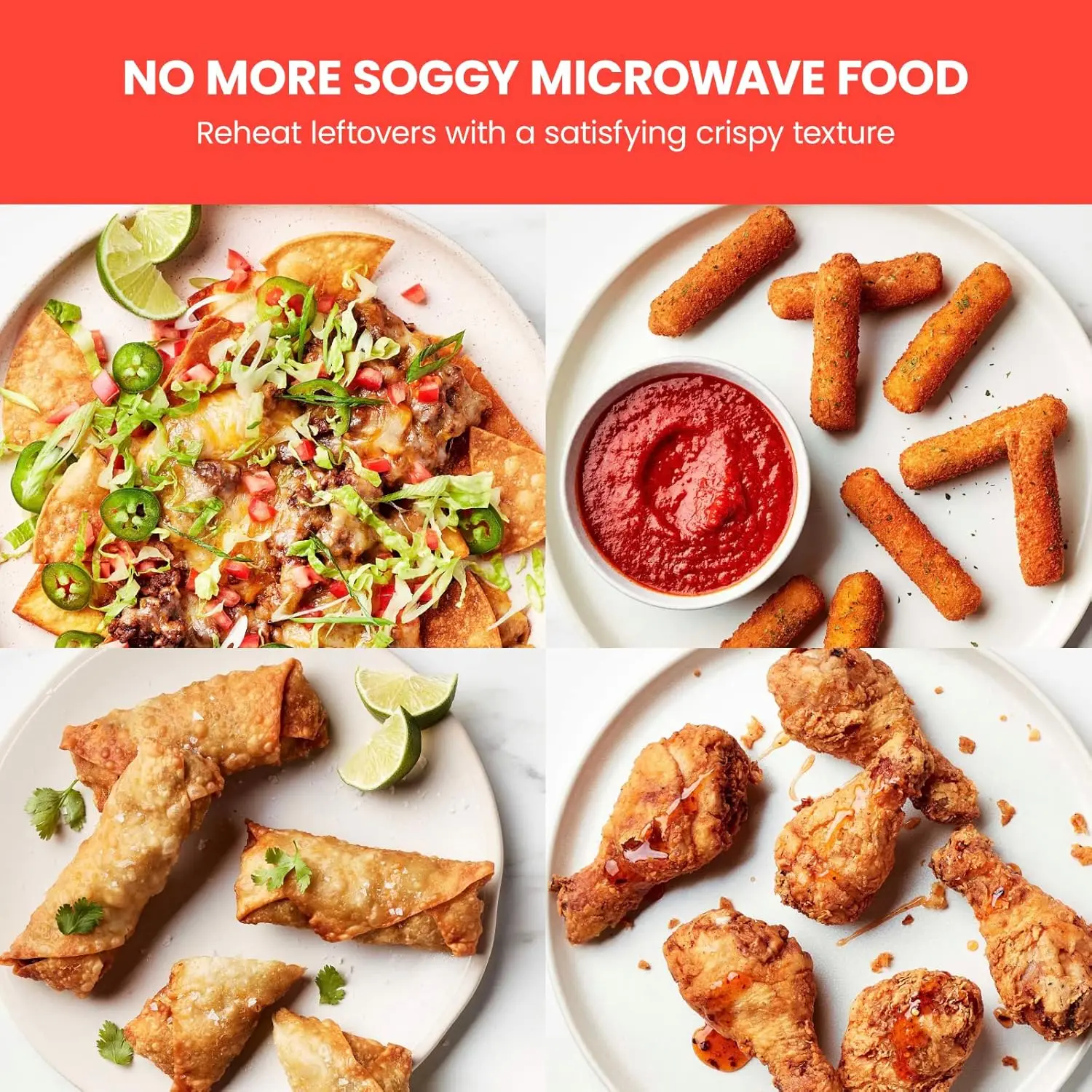 MicroCrisp Countertop Digital Microwave Oven, Unique "Cook & Crisp" Power Combo, 1.0 Cu Ft, Dual-Cook 1000W Microwave + 1500W 5