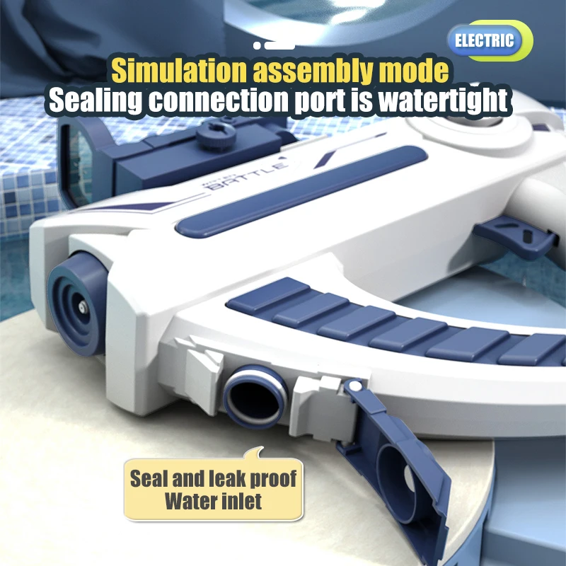 2024 New Electric Water Gun Toys For Children Small Cartoon Space Electric Blue Pink Water Gun Automatic Spraying Water Kid Toys 6