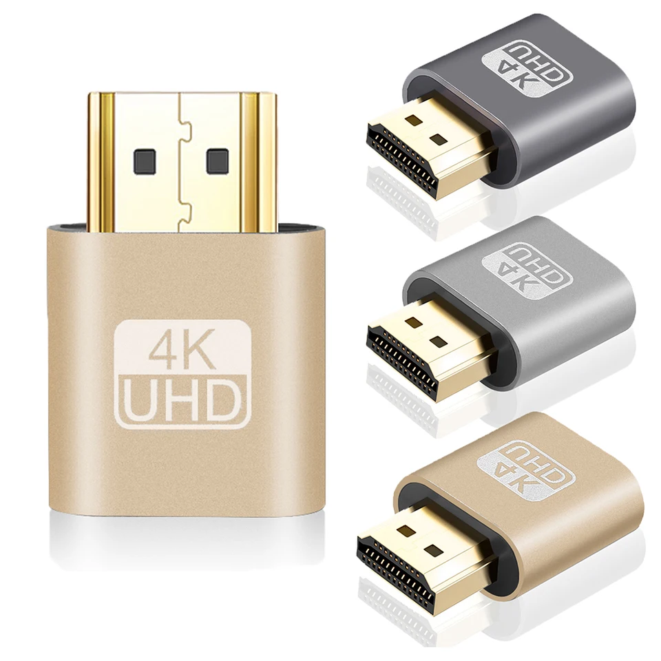 Furjosta Adattatore display virtuale DisplayPort fittizio e display fantasma senza testa emulatore EDID 4K DP spina fittizia (per Headless 1920 x 1080 @ 60Hz) 5P