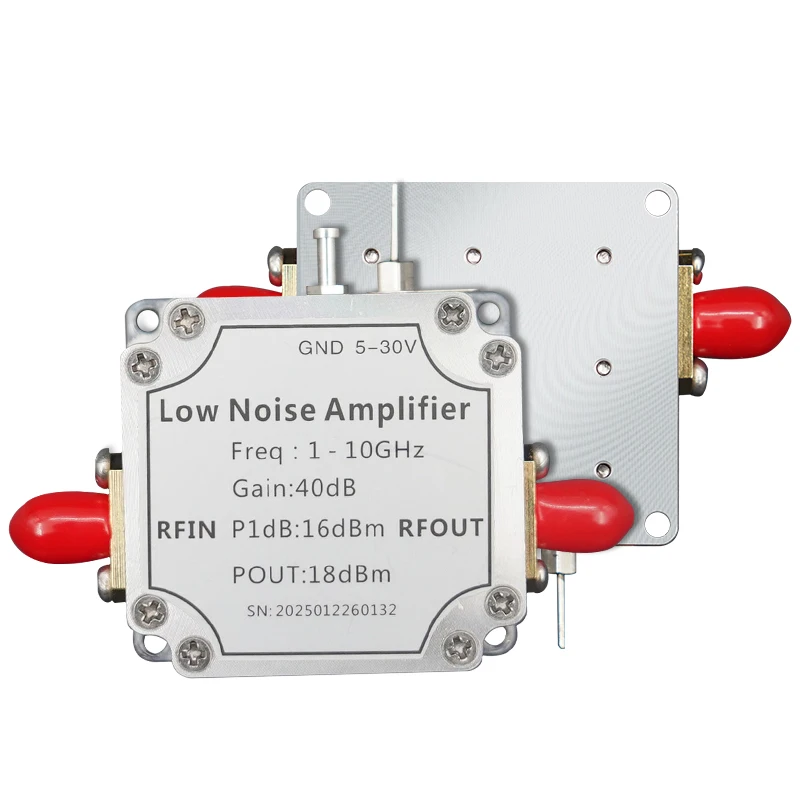 Low-noise amplifier 1-10GHz high-linearity pre-gain amplifier Gain 40dB power am